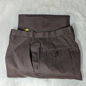 Kiton Cotton Wool Blend Brown Dress Pants